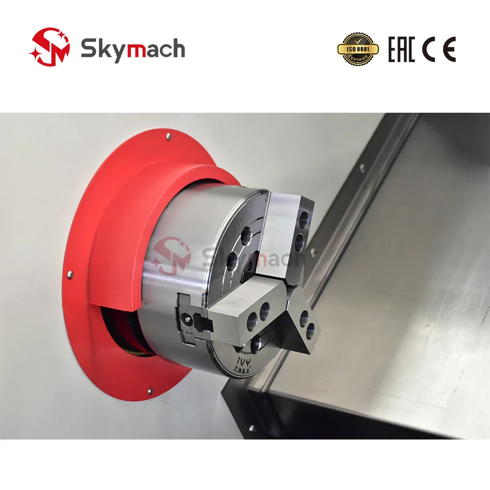 High-Precision Hydraulic 3-Jaw Power Chuck & Headstock Splash Shroud