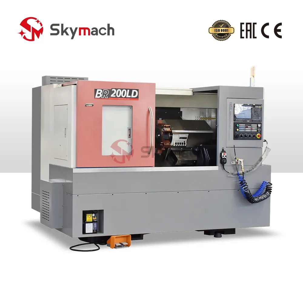 BR-200LD Precision Slant Bed CNC Lathe with BMT55 Power Turret view 2