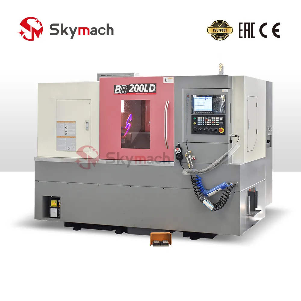 BR-200LD Precision Slant Bed CNC Lathe with BMT55 Power Turret view 3