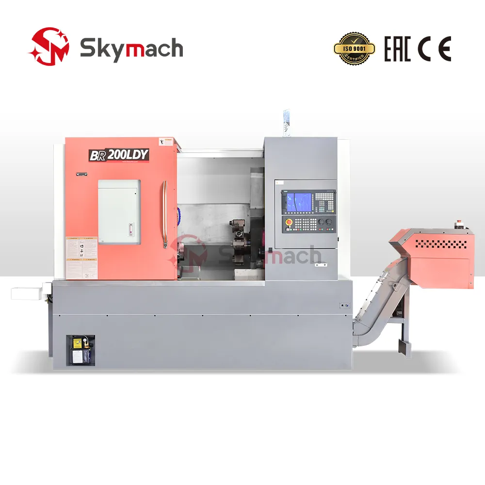 BR-200LDY Precision Slant Bed CNC Turn-Mill Center with Y-Axis
