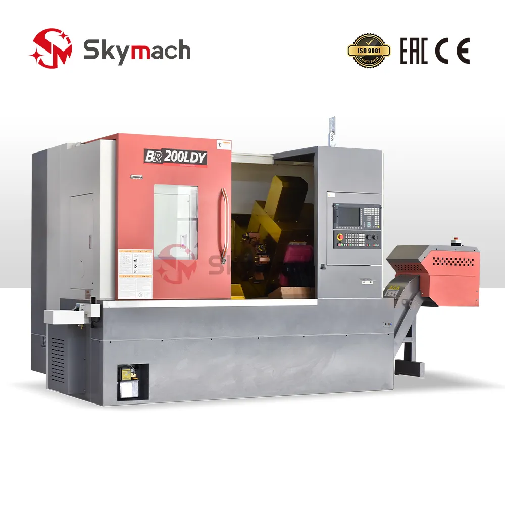 BR-200LDY Precision Slant Bed CNC Turn-Mill Center with Y-Axis view 2