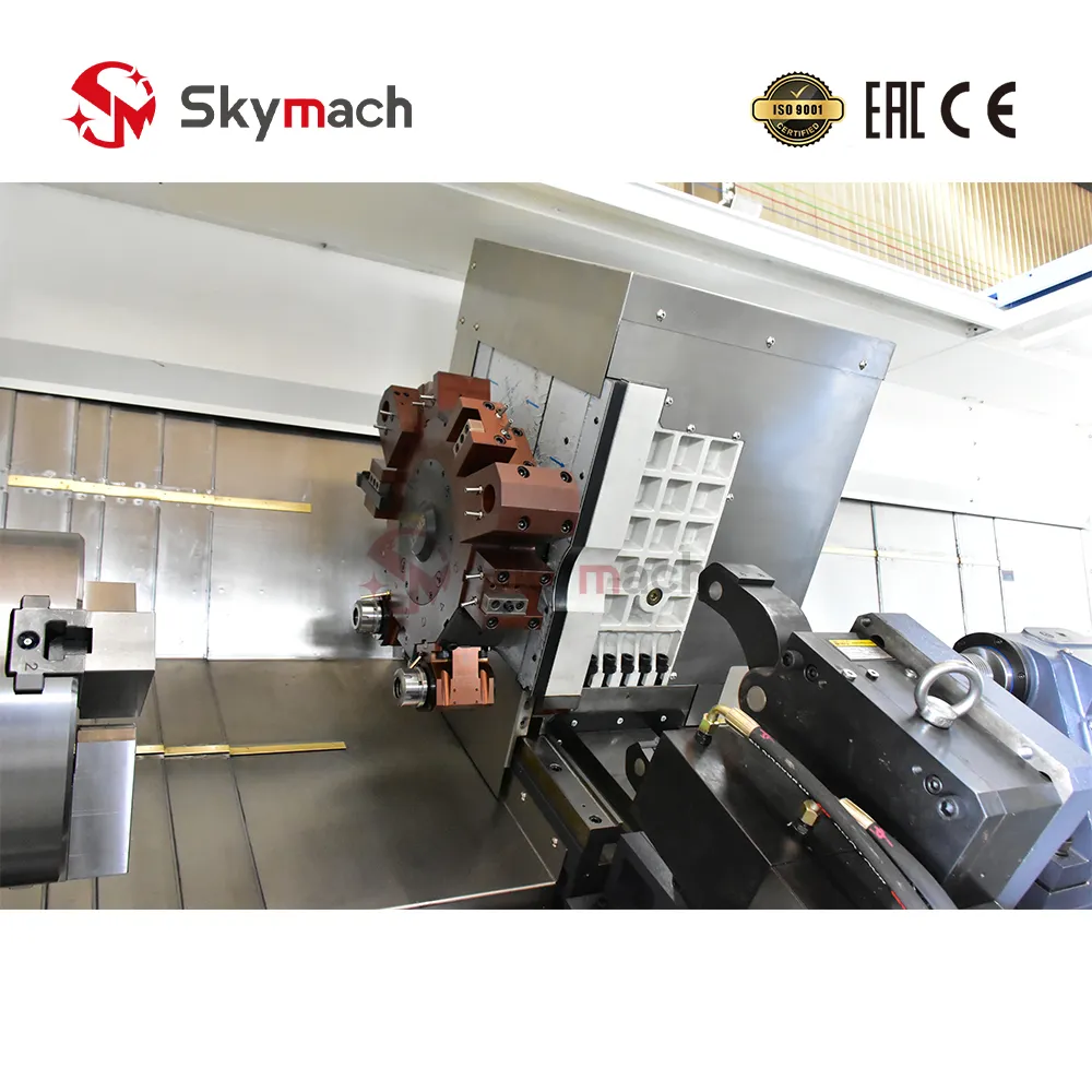 Heavy-Duty 12T Power Turret & Hydraulic Steady Rest Base