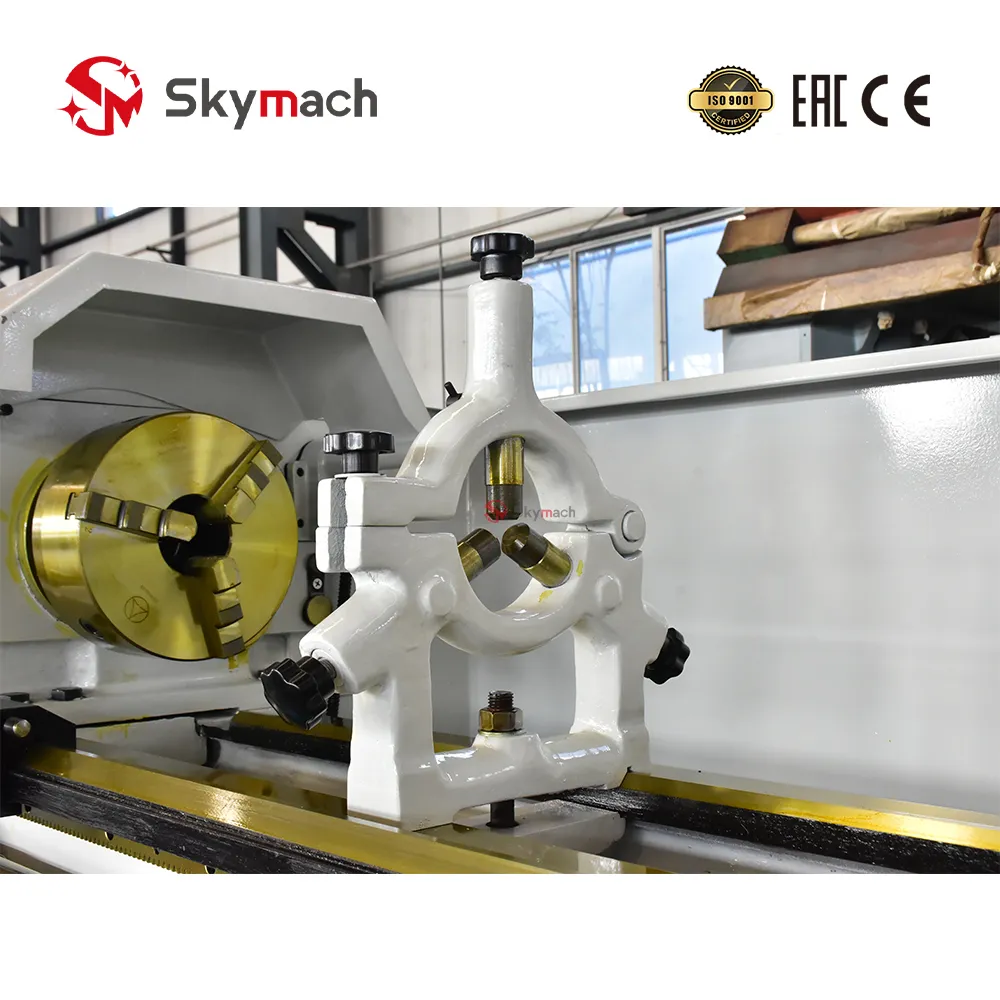 Heavy-Duty 3-Point Roller/Sliding Steady Rest & 3-Jaw Chuck