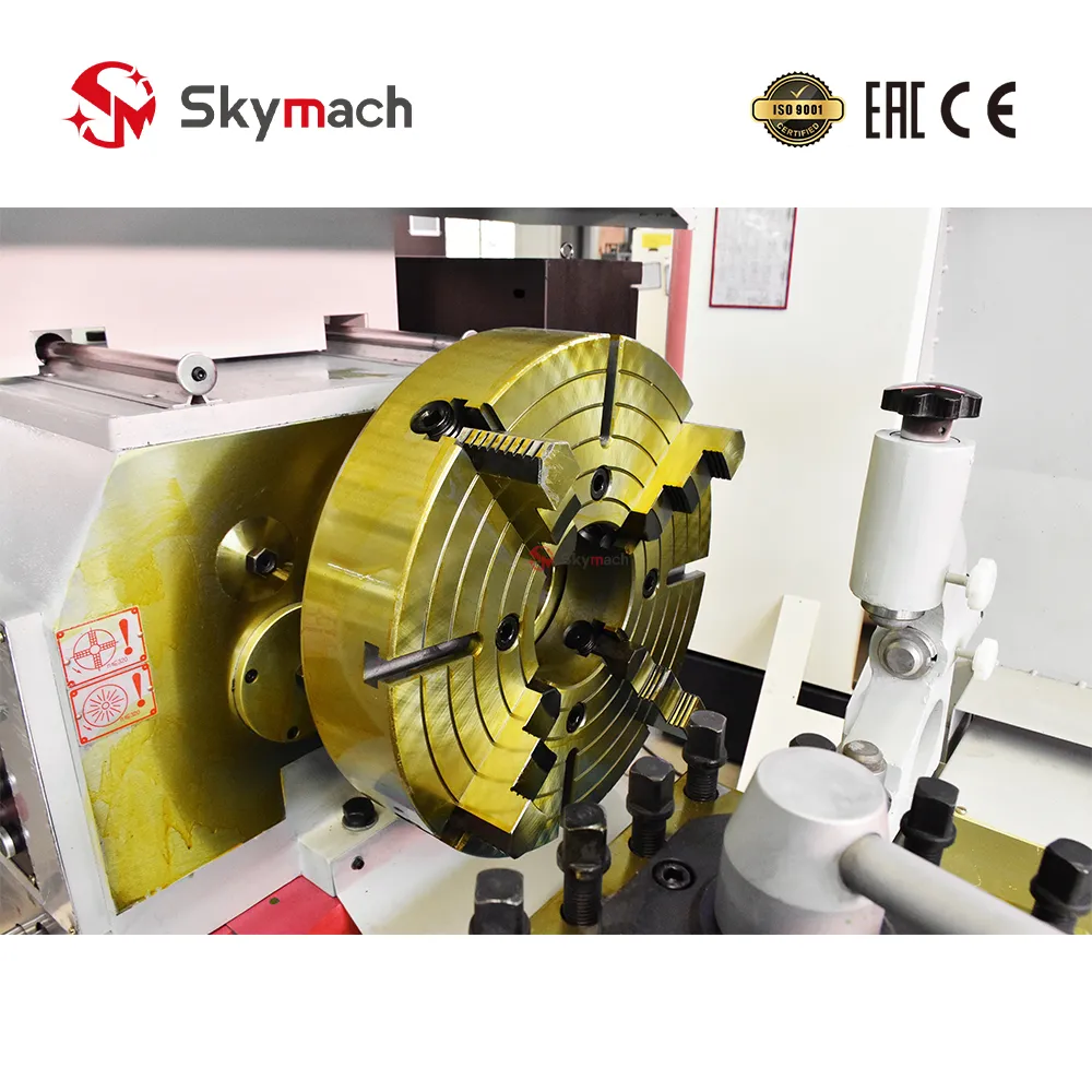 4-Jaw Independent Faceplate Chuck & Large Through-Bore Spindle